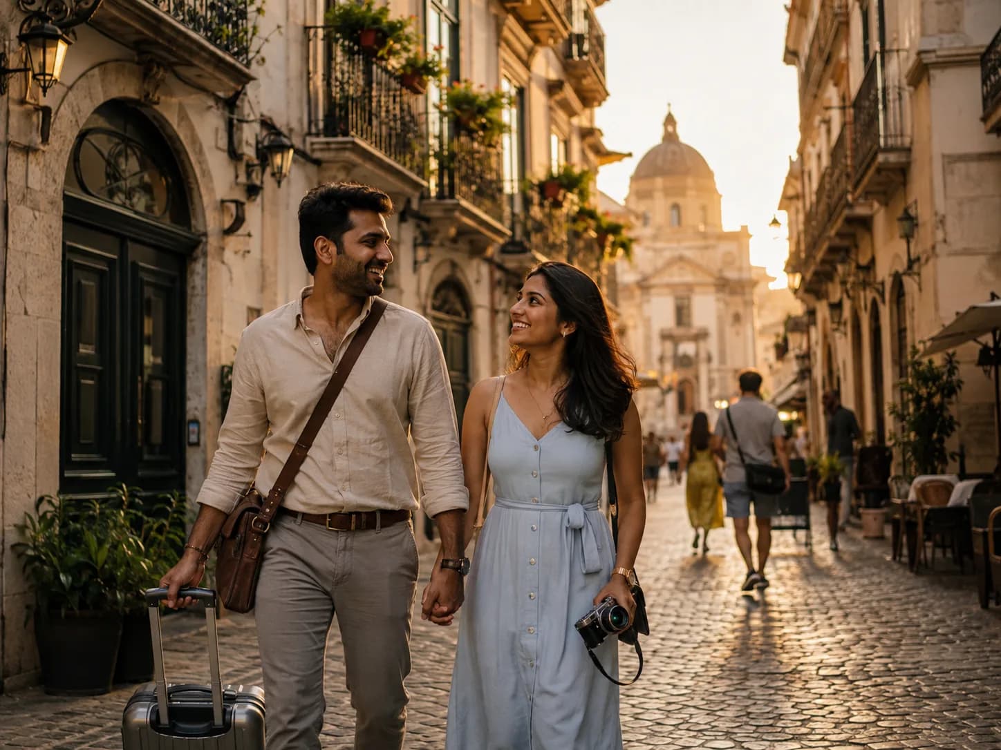 Travellers enjoying a personalised holiday