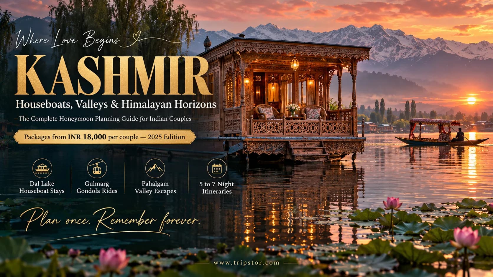 Kashmir Honeymoon Package: Cost, Resorts & Itinerary — kashmir honeymoon package cost — Kashmir | Tripstor